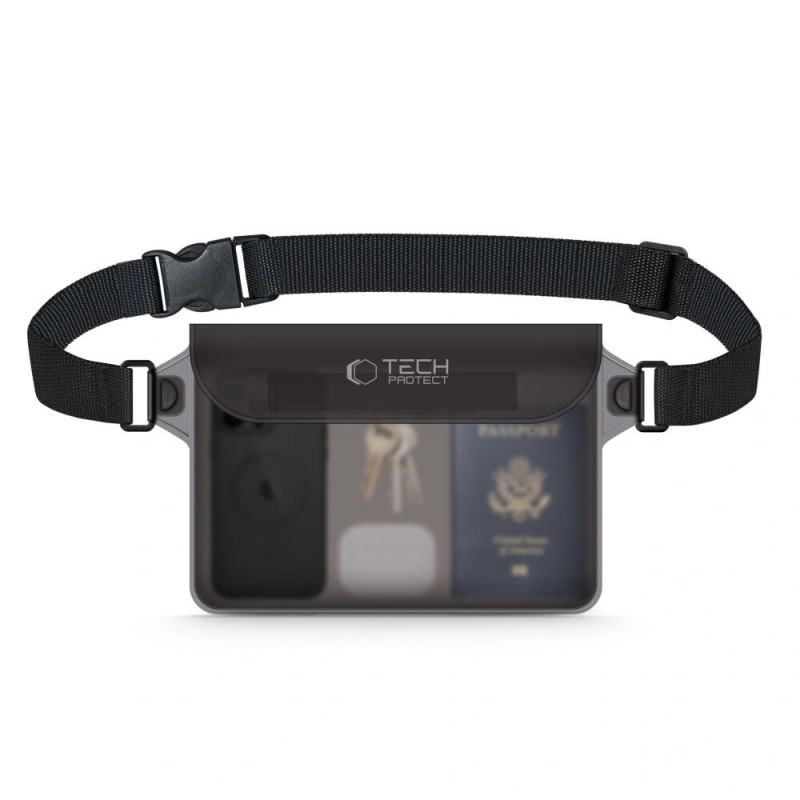 Funda impermeable universal Tech-Protect UWP10, negra/transparente