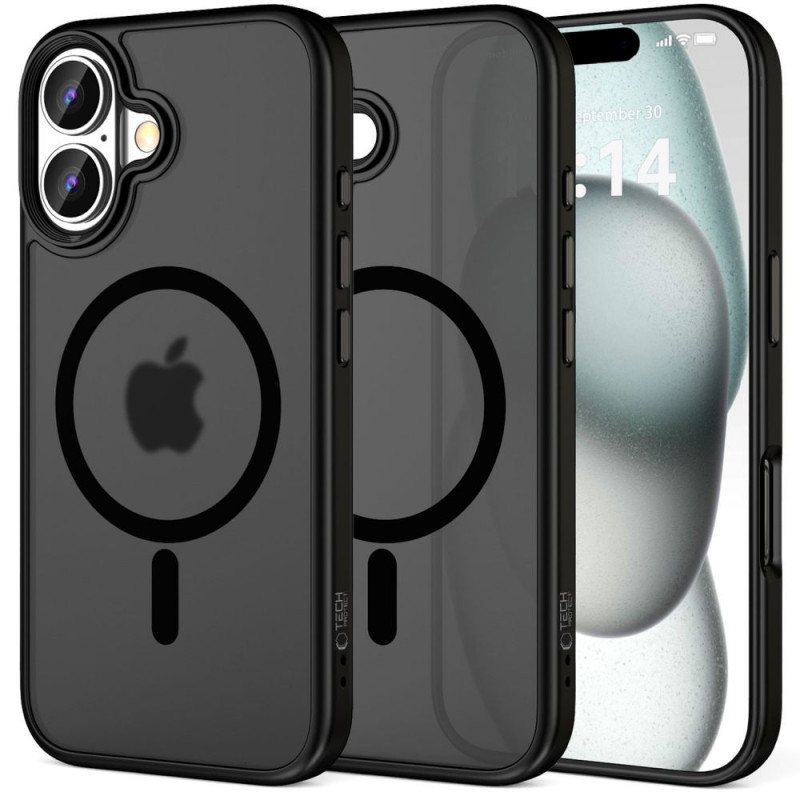 Funda Tech-Protect MagMat MagSafe para Apple iPhone 16, negro mate