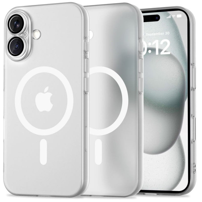 Funda Tech-Protect MagSlim MagSafe para Apple iPhone 16, Mate/Blanco