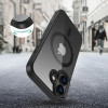 Funda Tech-Protect MagMat MagSafe para Apple iPhone 16, negra/transparente