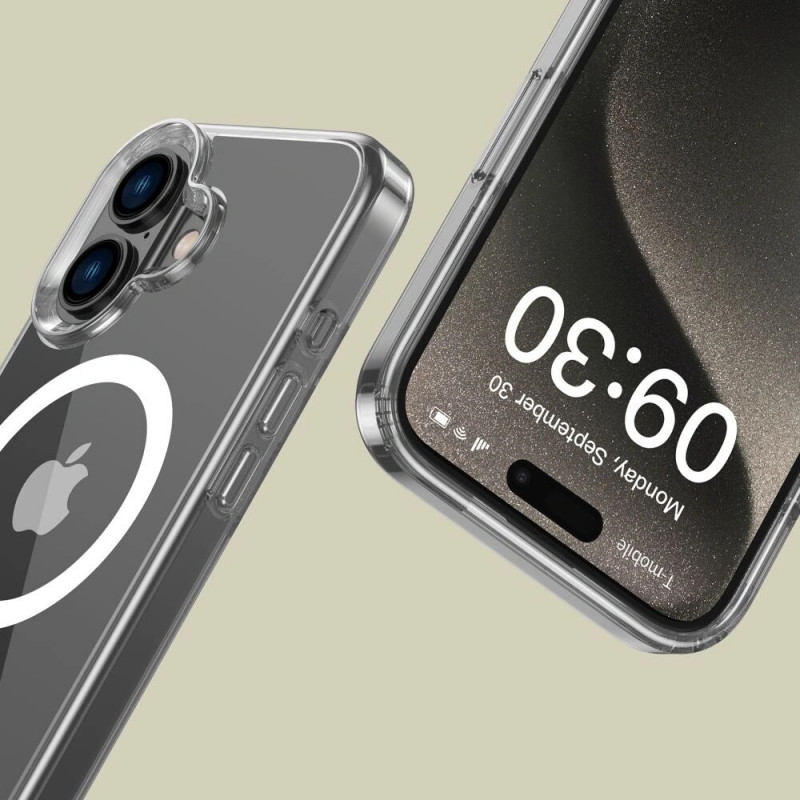 Funda Tech-Protect Flexair Hybrid MagSafe para Apple iPhone 16, transparente