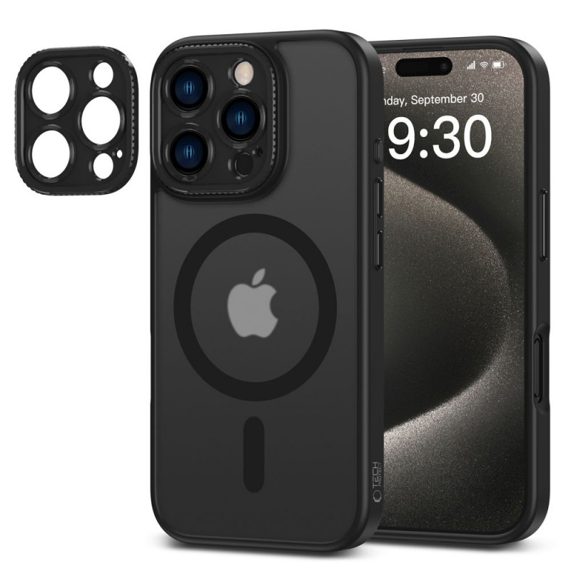 Funda MagSafe Tech-Protect MagCam para Apple iPhone 16 Pro, negro mate