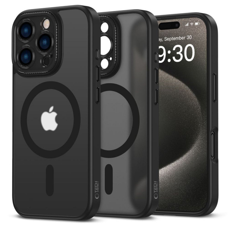 Funda MagSafe MagCam Tech-Protect para Apple iPhone 16 Pro Max, negro mate
