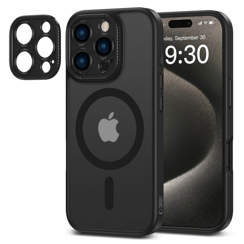 Funda MagSafe MagCam Tech-Protect para Apple iPhone 16 Pro Max, negro mate