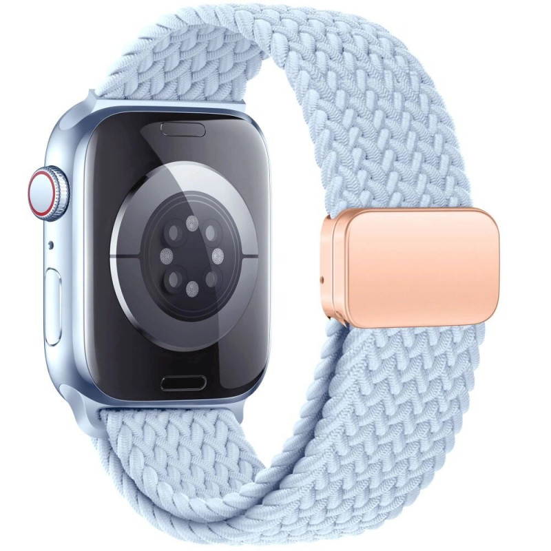Correa Tech-Protect Nylonmag para Apple Watch 4/5/6/7/8/9/SE/10, 38/40/41/42 mm, azul claro