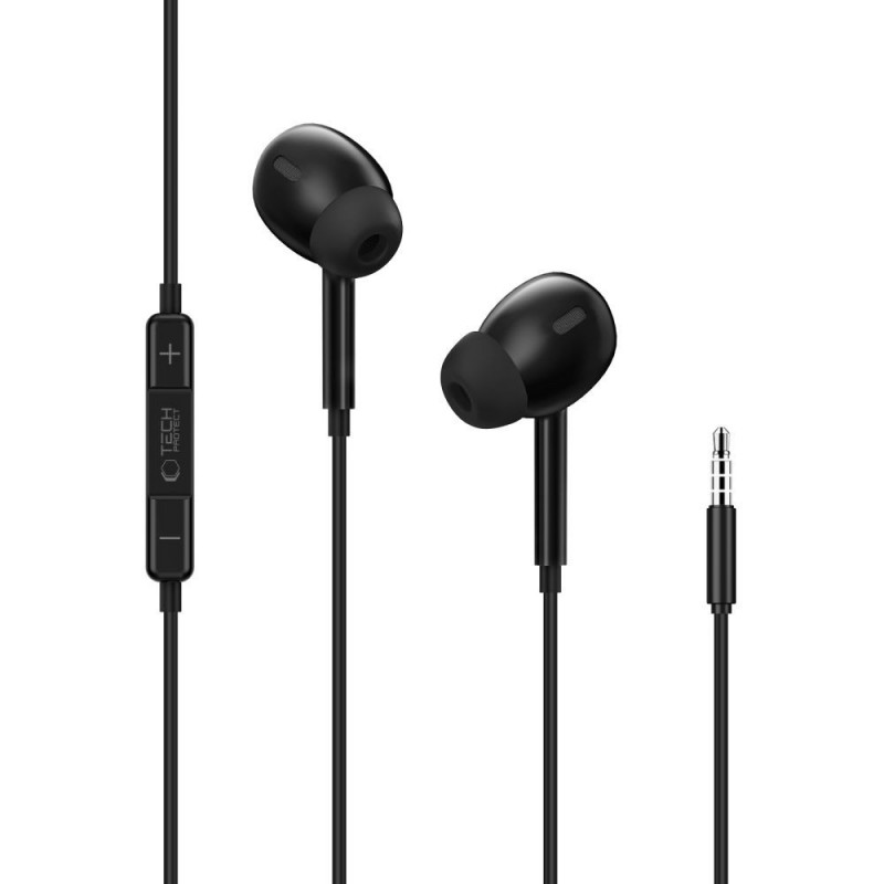 Auriculares con cable Tech-Protect Ultraboost Core G3 Mini Jack 3.5 mm, negros