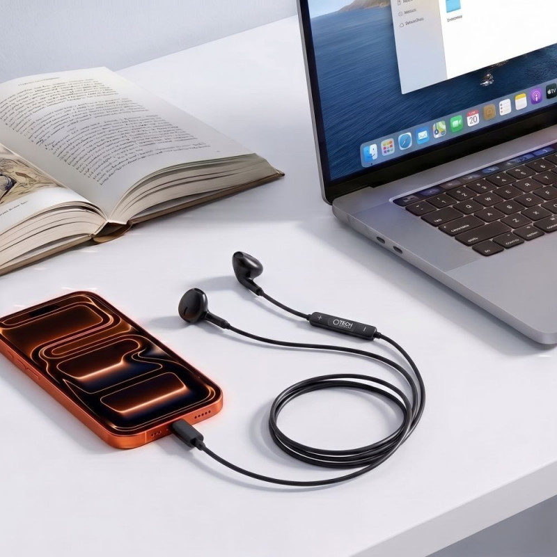 Auriculares con cable Tech-Protect Ultraboost Core G4 USB-C, negros
