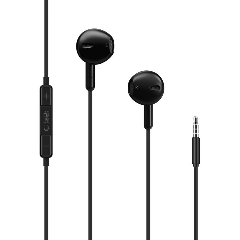 Auriculares con cable Tech-Protect Ultraboost Core G4 Mini Jack 3,5 mm, negros