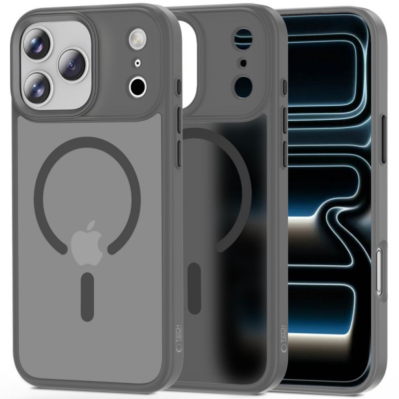 Funda MagSafe Tech-Protect Magmat para Apple iPhone 17 Pro, gris lápiz mate