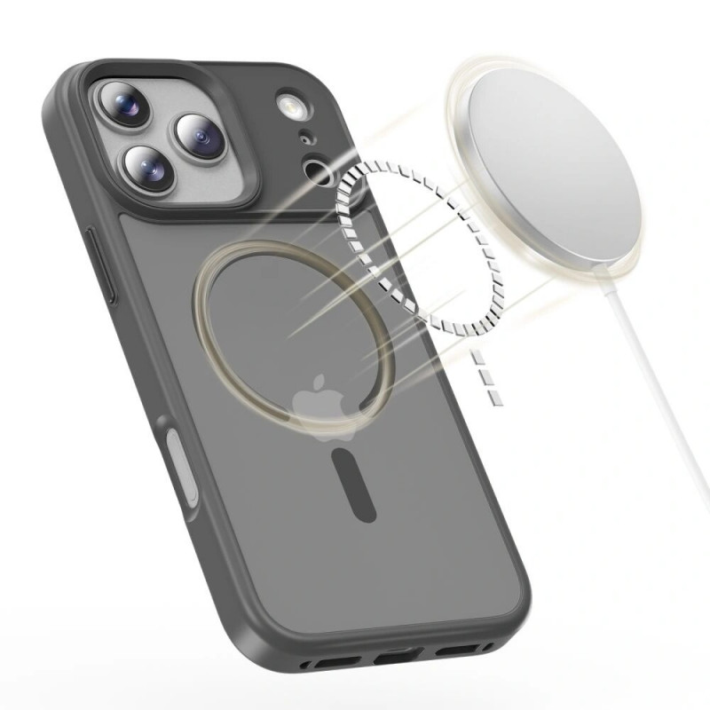 Funda MagSafe Tech-Protect Magmat para Apple iPhone 17 Pro Max, gris crayón mate