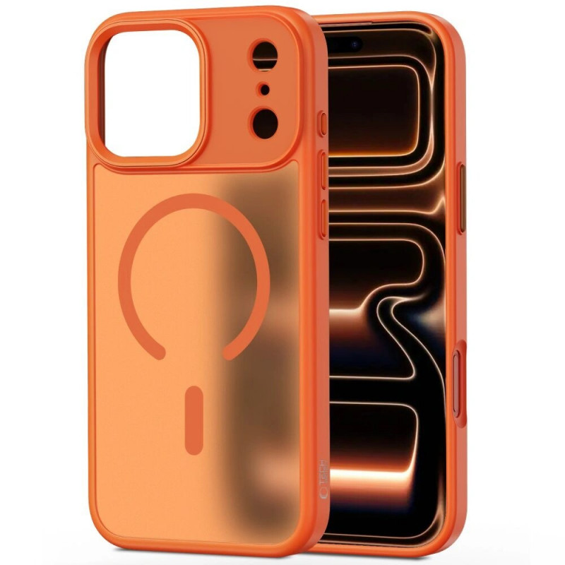 Funda Tech-Protect Magmat MagSafe para Apple iPhone 17 Pro, naranja cósmico mate