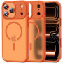 Funda Tech-Protect Magmat MagSafe para Apple iPhone 17 Pro Max, naranja cósmico mate
