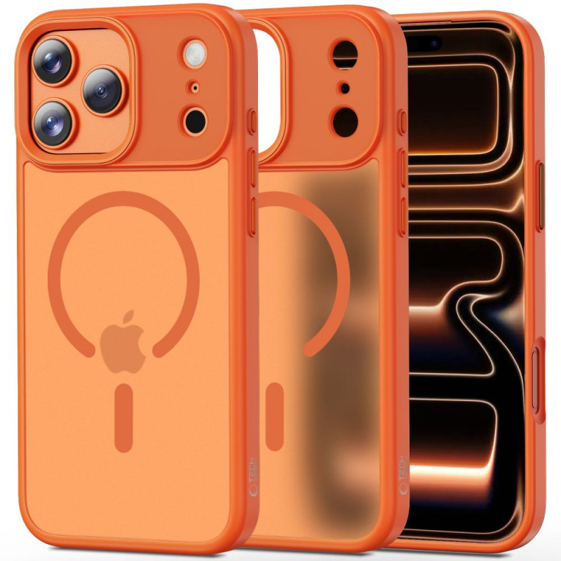 Funda Tech-Protect Magmat MagSafe para Apple iPhone 17 Pro Max, naranja cósmico mate