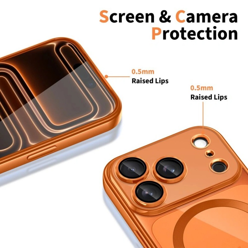 Funda MagFlex MagSafe Tech-Protect para Apple iPhone 17 Pro, naranja cósmico brillante