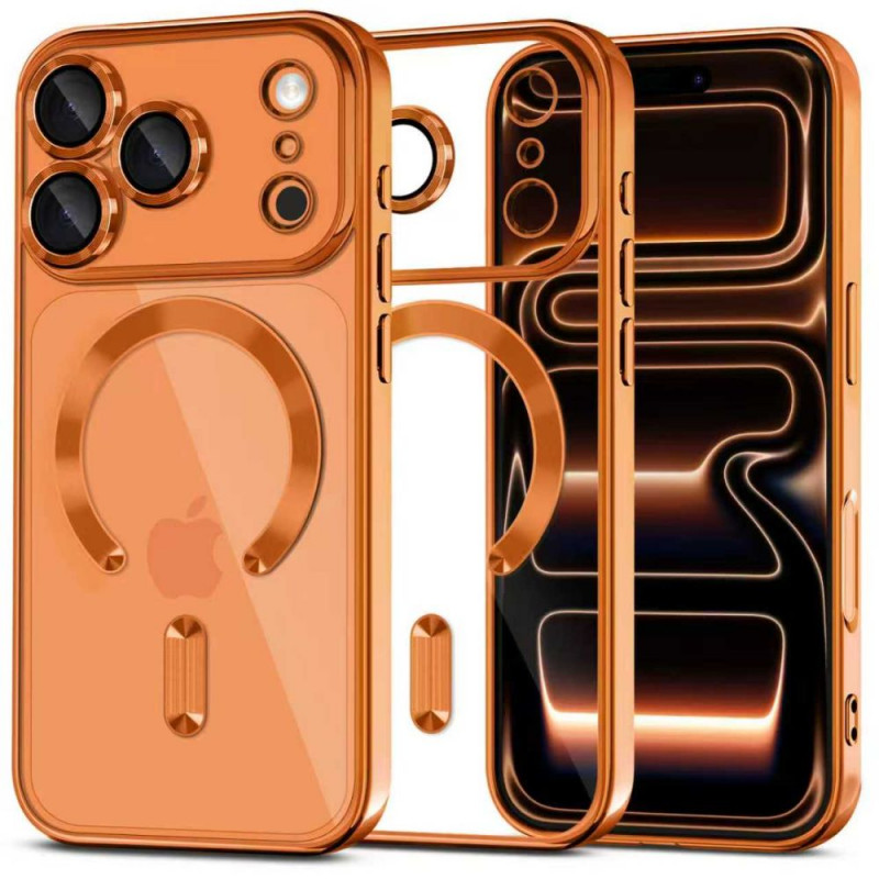 Funda MagFlex MagSafe Tech-Protect para Apple iPhone 17 Pro Max, naranja cósmico brillante