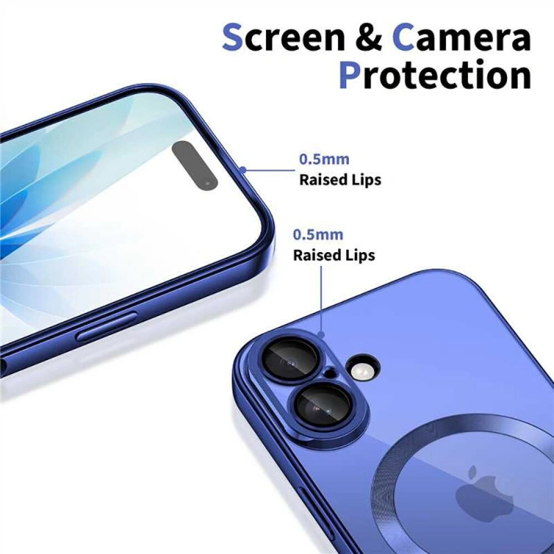Funda MagFlex MagSafe Tech-Protect para Apple iPhone 17, azul niebla brillante