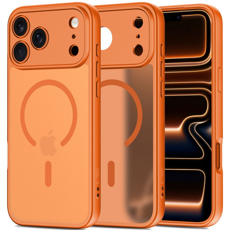 Funda MagSafe Tech-Protect BasicMag para Apple iPhone 17 Pro Max, naranja cósmico mate