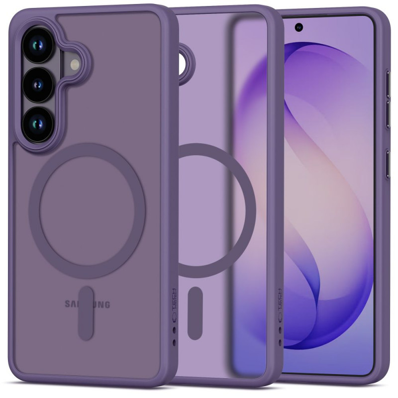 Funda MagSafe Tech-Protect Magmat para Samsung Galaxy S26, violeta cobalto mate
