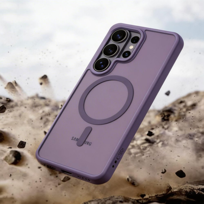 Funda MagSafe Tech-Protect Magmat para Samsung Galaxy S26 Ultra, violeta cobalto mate