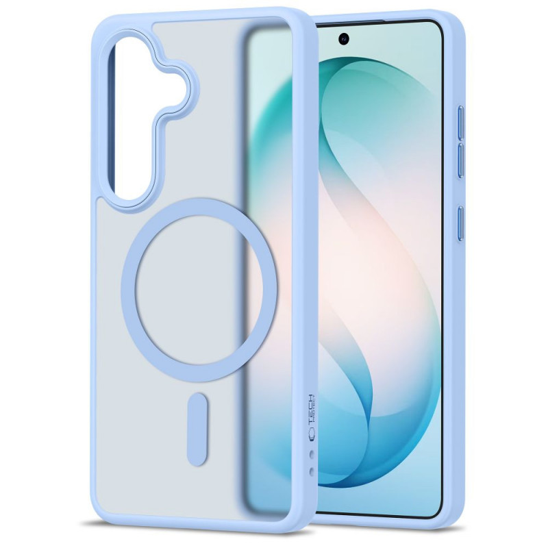 Funda MagSafe Tech-Protect Magmat para Samsung Galaxy S26, azul cielo mate