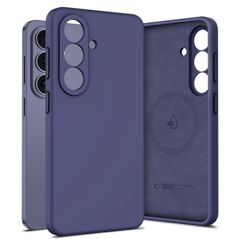 Funda de silicona MagSafe Tech-Protect para Samsung Galaxy S26, violeta cobalto