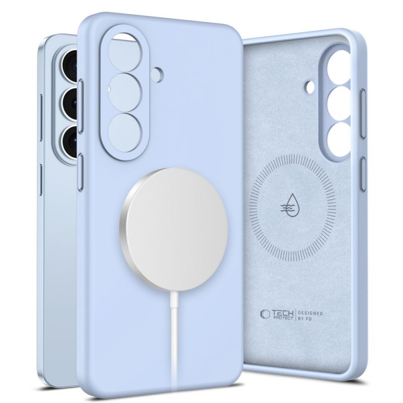 Funda de silicona MagSafe Tech-Protect para Samsung Galaxy S26, azul cielo