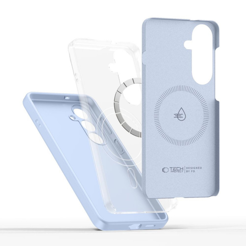 Funda de silicona MagSafe Tech-Protect para Samsung Galaxy S26, azul cielo