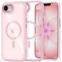 Funda MagSafe Tech-Protect Magmat para Apple iPhone 16e / 17e, rosa suave/transparente