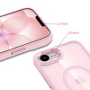 Funda MagSafe Tech-Protect Magmat para Apple iPhone 16e / 17e, rosa suave/transparente