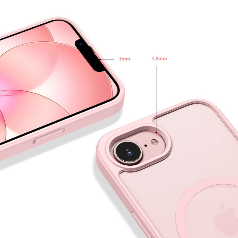 Funda MagSafe Tech-Protect BasicMag para Apple iPhone 16e / 17e, rosa suave mate