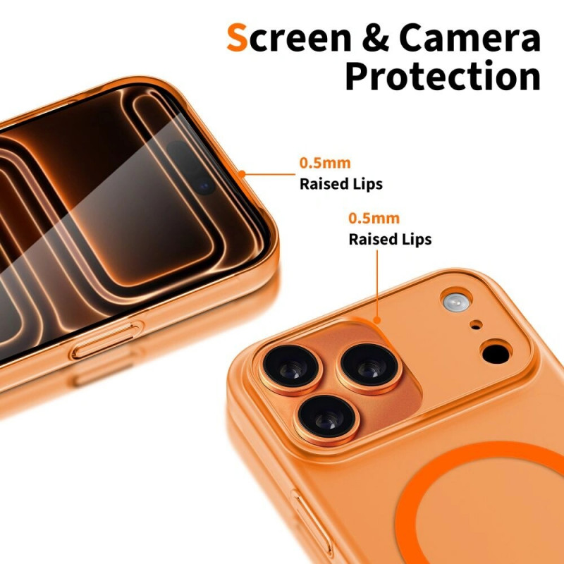 Funda Tech-Protect Magslim MagSafe para Apple iPhone 17 Pro, mate naranja cósmico