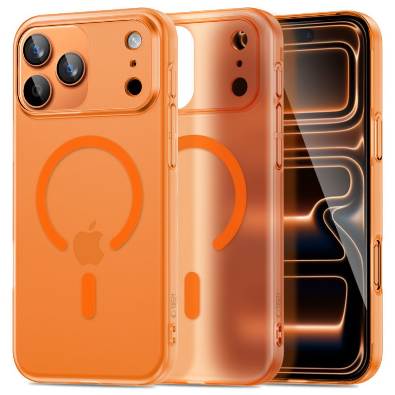 Funda Tech-Protect Magslim MagSafe para Apple iPhone 17 Pro Max, naranja cósmico mate