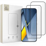 Protector de pantalla de cristal templado Tech-Protect Glass Fit+ para Xiaomi Poco F8 Ultra THP5047, negro (2 uds.)