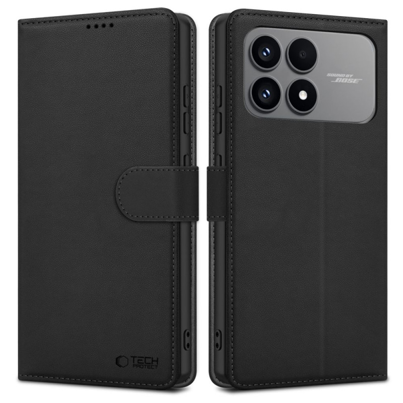 Funda cartera Tech-Protect para Xiaomi Poco F8 Pro, negra