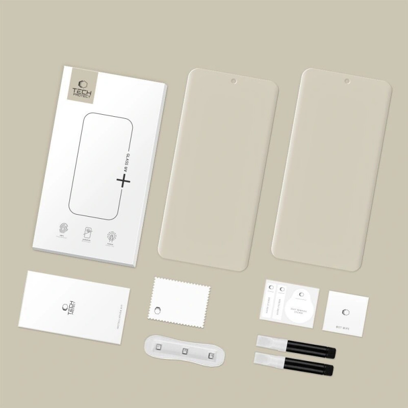 Protector de pantalla de cristal templado Tech-Protect Glass UV+ para Xiaomi Redmi Note 15 Pro+ 5G / POCO M8 Pro, transparente (2 uds.)