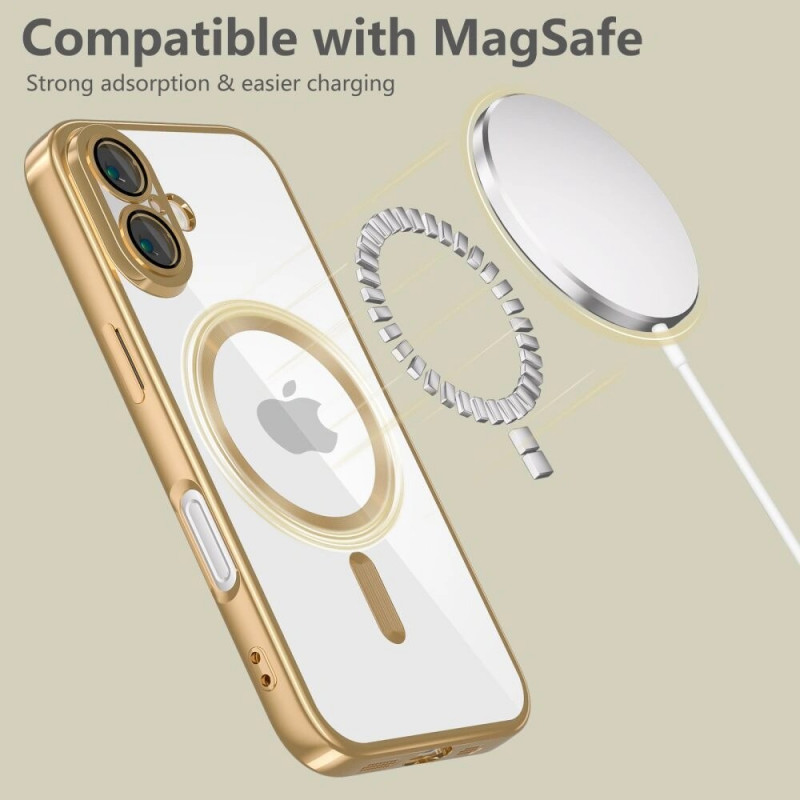 Funda MagSafe MagFlex Tech-Protect THP3927 para Apple iPhone 17e / 16e, dorado brillante
