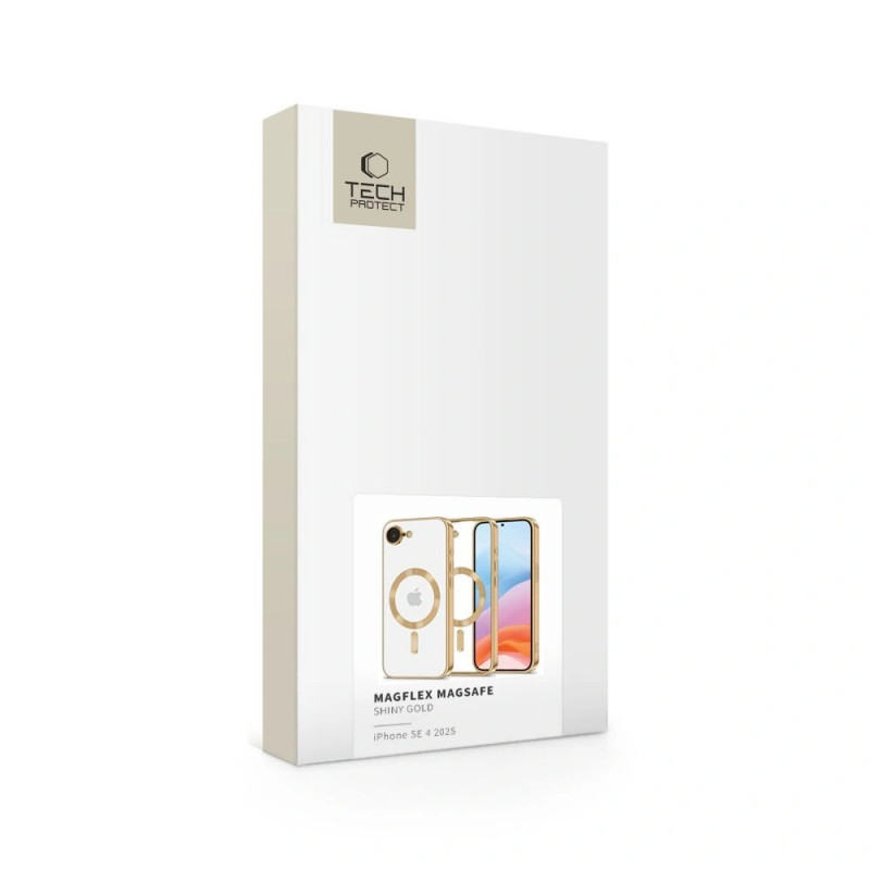 Funda MagSafe MagFlex Tech-Protect THP3927 para Apple iPhone 17e / 16e, dorado brillante