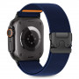 Correa de reloj Tech-Protect Nylon Clasp para Apple Watch 6 / 7 / 8 / 9 / 10 / SE / Ultra 1 / 2 44/45/46/49 mm, azul marino