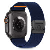 Correa de reloj Tech-Protect Nylon Clasp para Apple Watch 6 / 7 / 8 / 9 / 10 / SE / Ultra 1 / 2 44/45/46/49 mm, azul marino