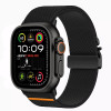 Correa de reloj Tech-Protect Nylon Clasp para Apple Watch 6 / 7 / 8 / 9 / 10 / SE / Ultra 1 / 2 44/45/46/49 mm, negra