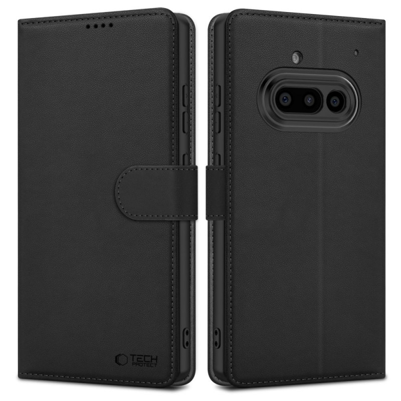 Funda tipo cartera Tech-Protect para Nothing Phone 3a, negro mate