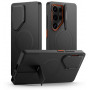 Funda Tech-Protect Kevlar Aura MagSafe para Samsung Galaxy S25 Ultra, negra/naranja