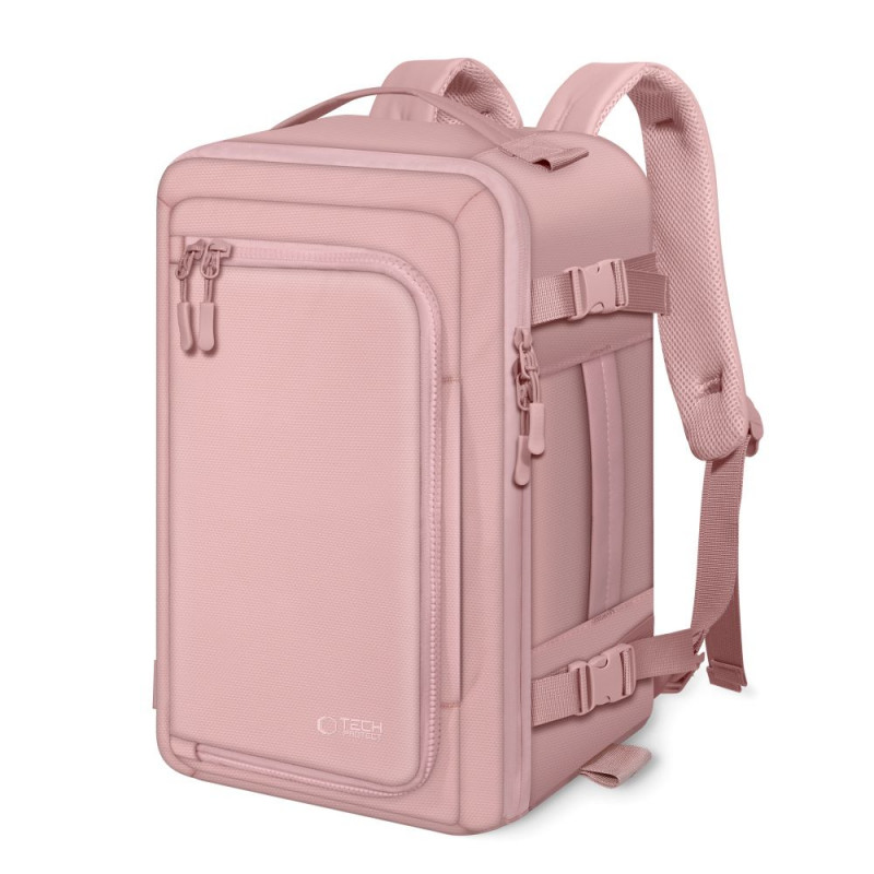Mochila de cabina para portátil Tech-Protect Defender S50 Ryanair & Wizzair, 20 L, 40x20x25 cm, rosa empolvado