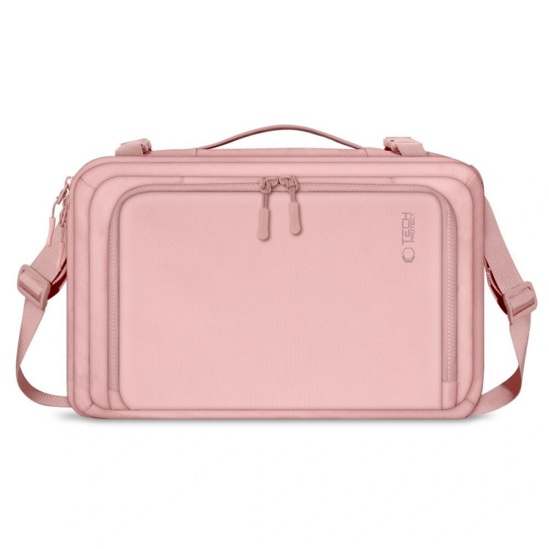 Mochila de cabina para portátil Tech-Protect Defender S50 Ryanair & Wizzair, 20 L, 40x20x25 cm, rosa empolvado
