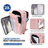 Mochila de cabina para portátil Tech-Protect Defender S50 Ryanair & Wizzair, 20 L, 40x20x25 cm, rosa empolvado