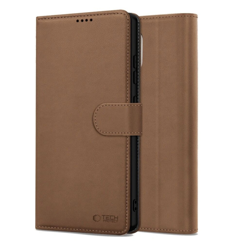 Funda cartera Tech-Protect para Apple iPhone 17e / 16e, marrón