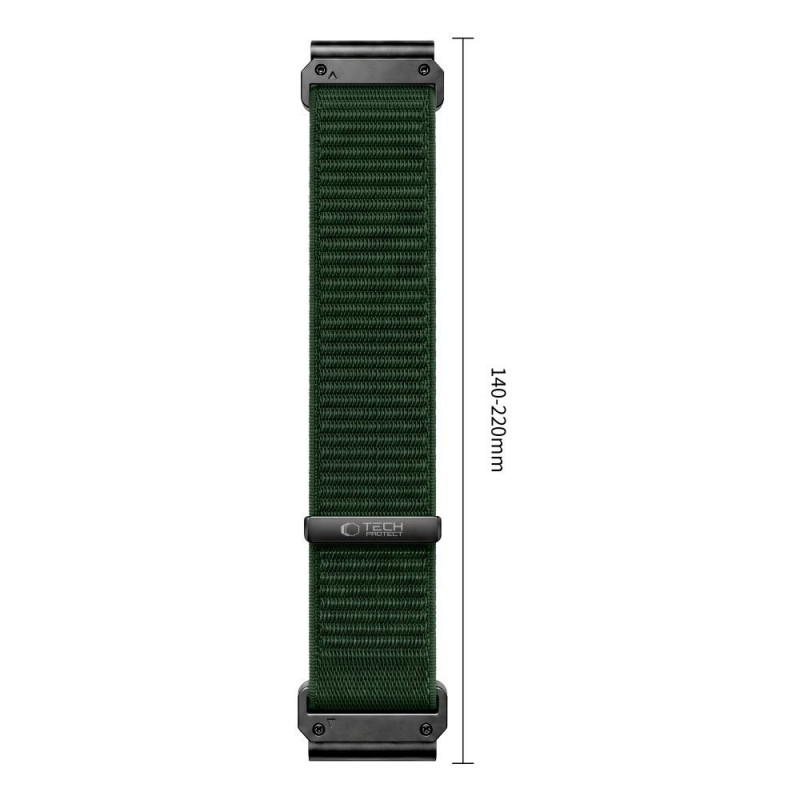 Correa de reloj Tech-Protect NylonLoop para Garmin Fenix 5X / 5X Plus / 6X / 6X Pro / 7X / 8 / 8 Pro / 9 / 9 Pro (51 mm), verde militar