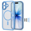 Funda Tech-Protect MagPeak MagSafe CC para Apple iPhone 17, azul niebla mate