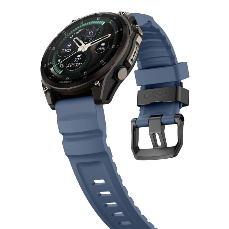 Correa para reloj Tech-Protect Motion Garmin Fenix 5X / 5X Plus / 6X / 6X Pro / 7X / 8 / 8 Pro / 9 / 9 Pro (47 mm), azul náutico