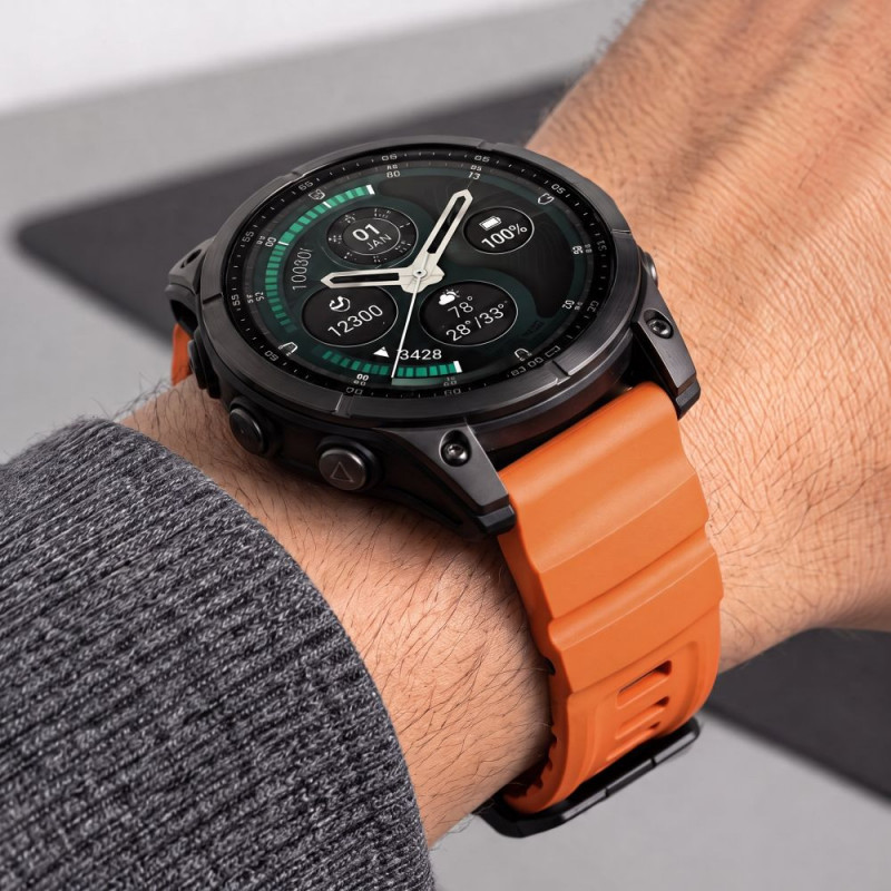 Correa para reloj Tech-Protect Motion Garmin Fenix 5X / 5X Plus / 6X / 6X Pro / 7X / 8 / 8 Pro / 9 / 9 Pro (47 mm), naranja señal